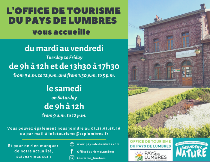 Ouvert du mardi au vendredi et le samedi matin